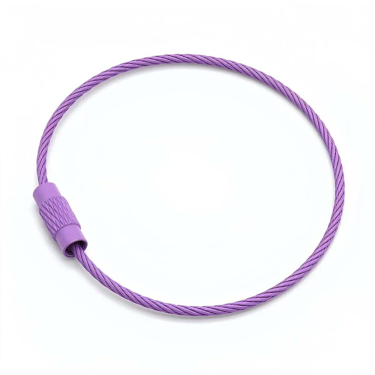 10Pcs Multi Colour Steel Keyrings