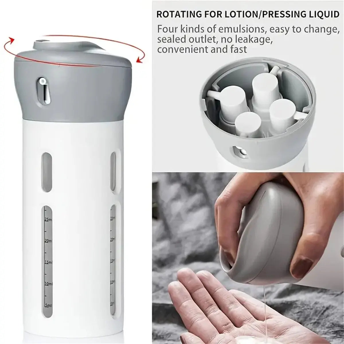 3Pcs 4in1 Refillable Liquid Dispenser