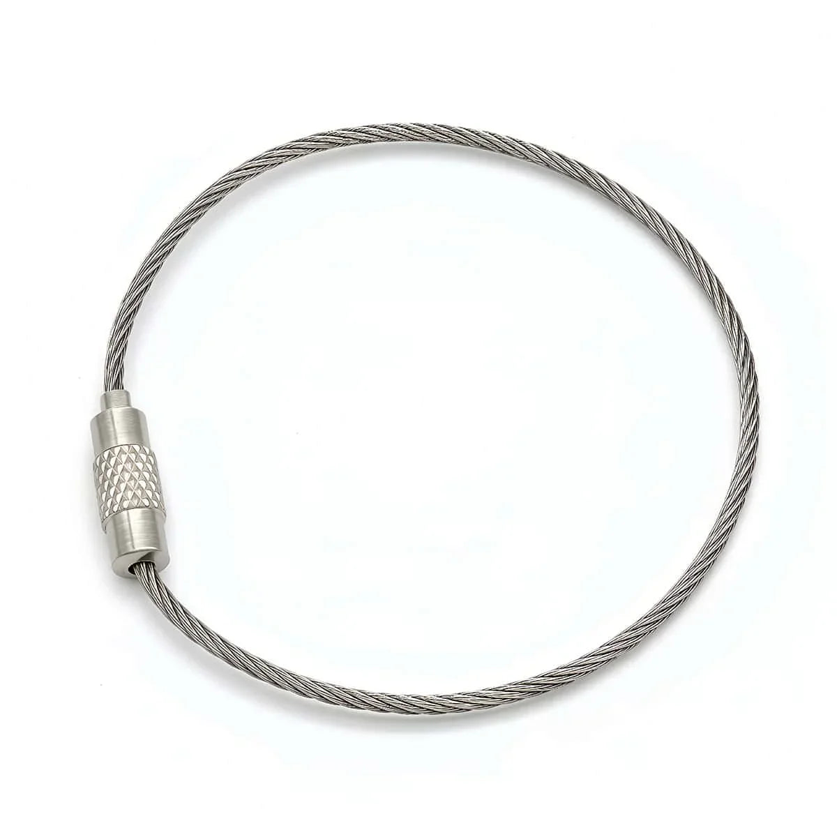 10Pcs Multi Colour Steel Keyrings