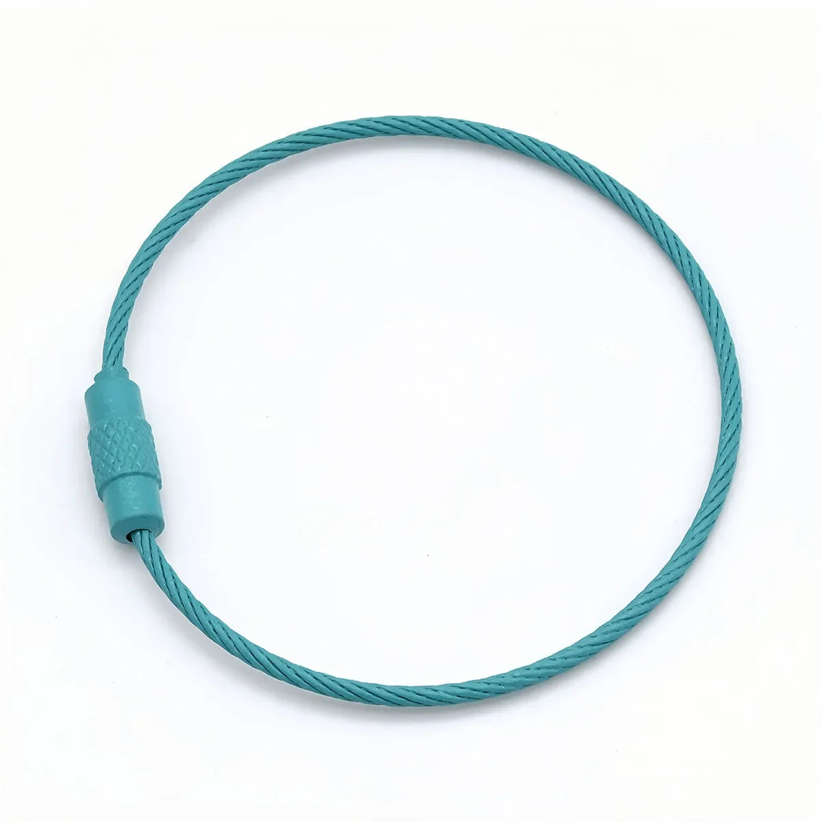 10Pcs Multi Colour Steel Keyrings