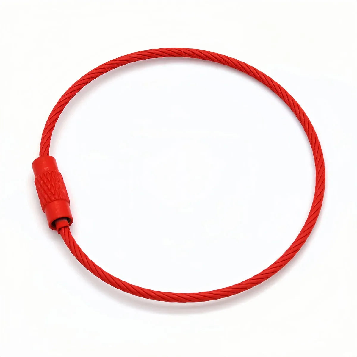 10Pcs Multi Colour Steel Keyrings