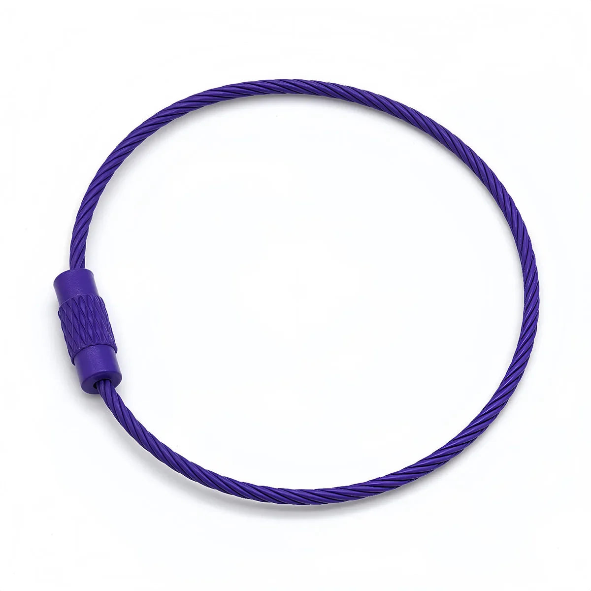 10Pcs Multi Colour Steel Keyrings