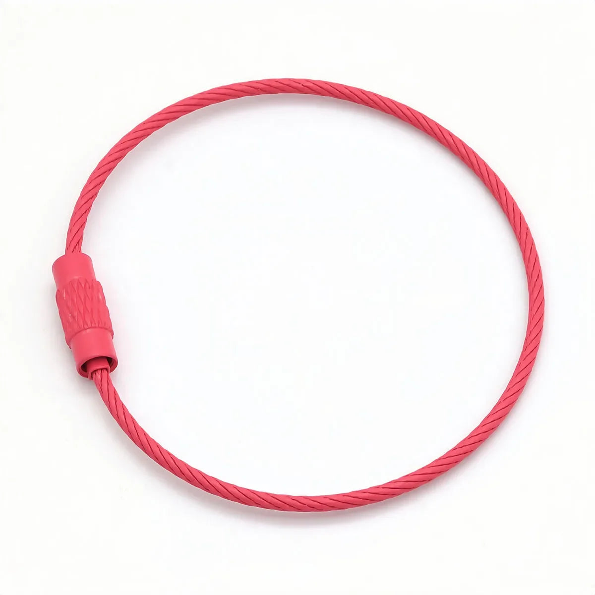10Pcs Multi Colour Steel Keyrings