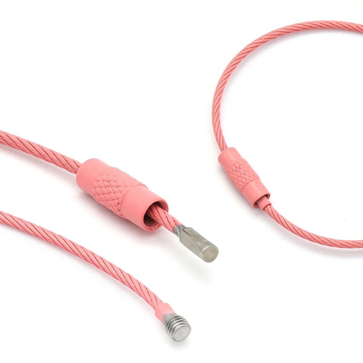 10Pcs Multi Colour Steel Keyrings