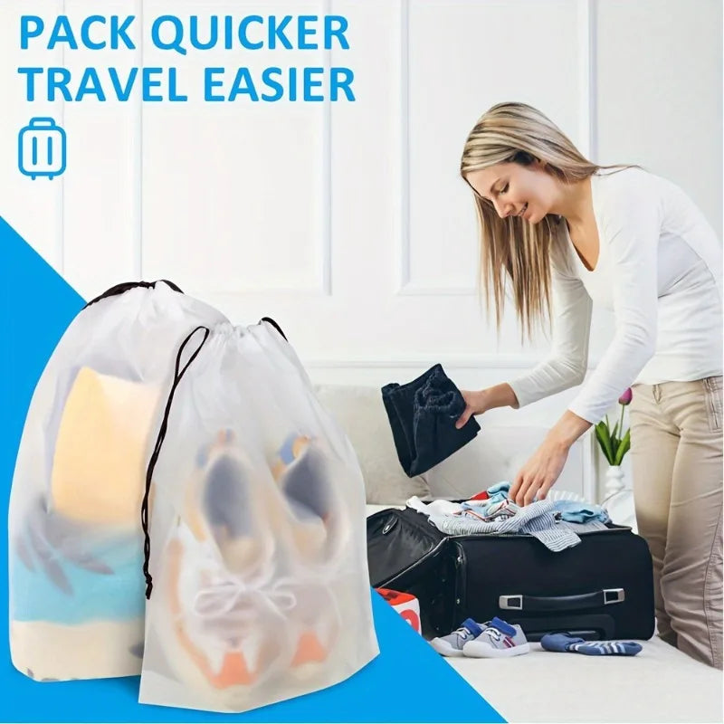 Transparent Travel Drawstring Bag